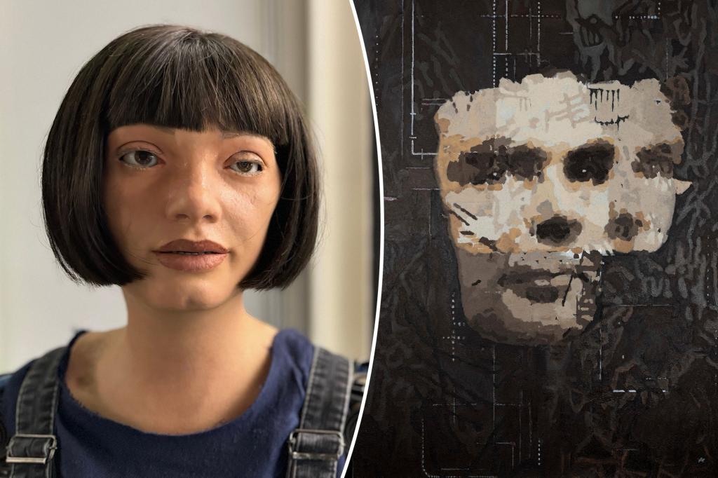 The first work of art painted by a humanoid robot is sold at auction - for a million dollars